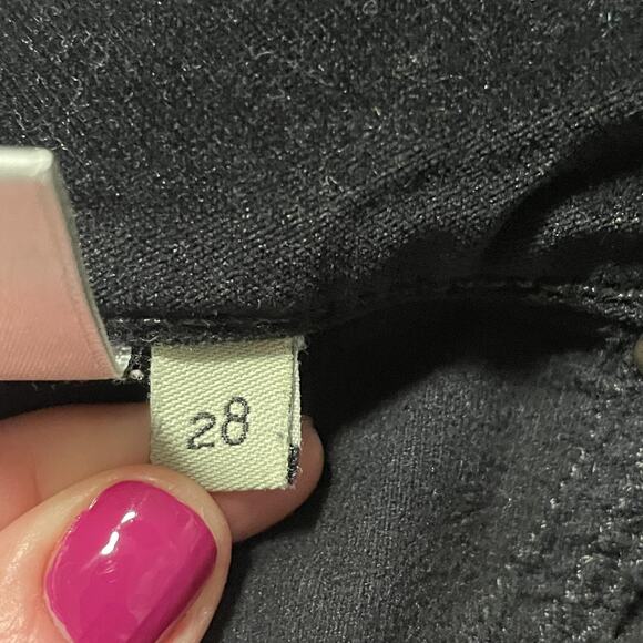 Rag & Bone Legging Jeans Womens 28 Black Velvet Skinny Stretch Pants Made USA - Picture 7 of 12